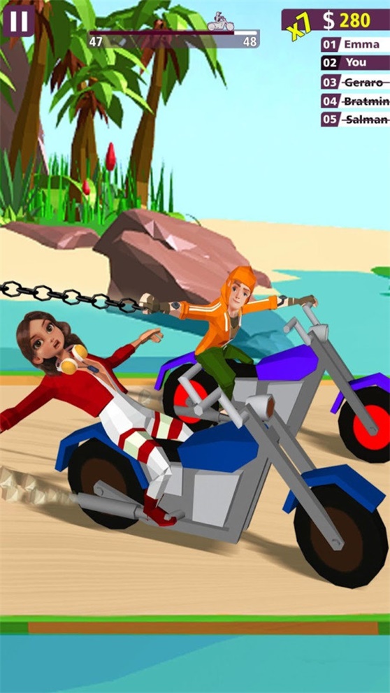 摩托铁索大战(1)